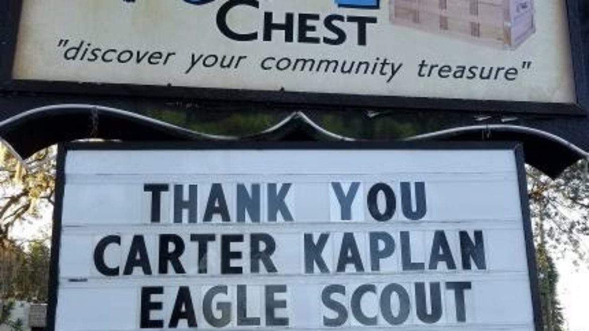 Eagle Scout Project – Carter Kaplan